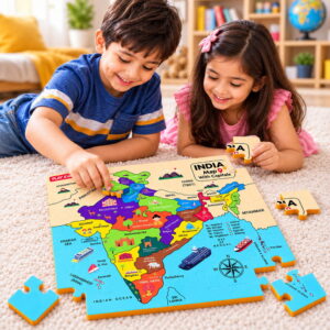 Educational and fun UV Printed Interlocking Puzzle designed for screen-free play. Made with non-toxic and child-safe materials, it includes 36 pieces and measures 12 x 12 inches. A fun activity for children to enjoy while developing concentration and problem-solving skills.
