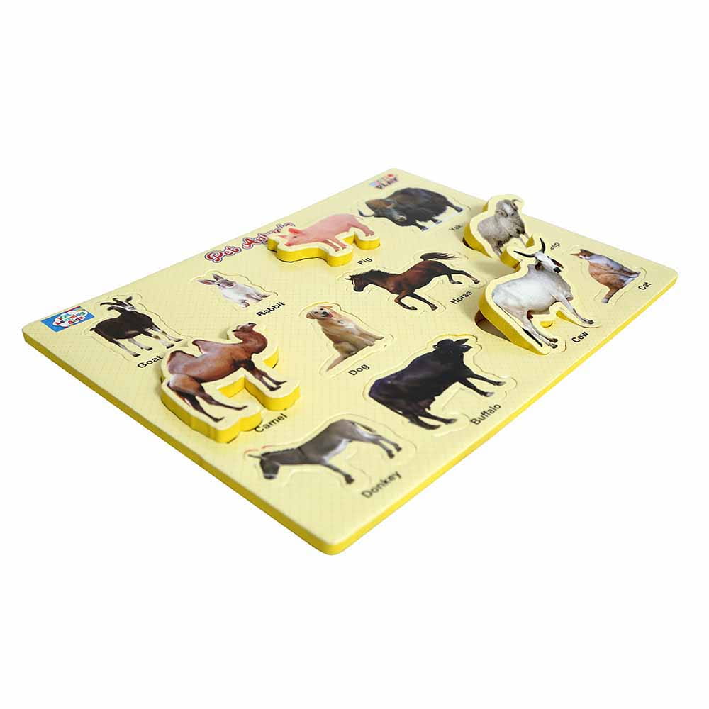 Play Eva Pet Animal Learning Puzzle helps children explore familiar pet animals through interactive puzzle play. The EVA foam board includes colourful animal illustrations and easy-to-handle pieces for enjoyable learning activities. Play Eva Pet Animal Learning Puzzle helps children explore familiar pet animals through interactive puzzle play. The EVA foam board includes colourful animal illustrations and easy-to-handle pieces for enjoyable learning activities.