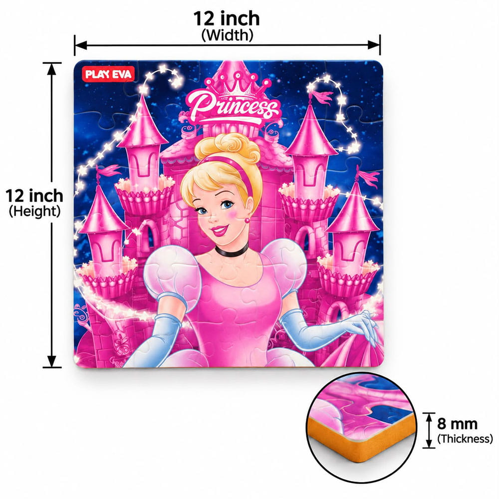 Educational and fun UV Printed Interlocking Puzzle designed for screen-free play. Made with non-toxic and child-safe materials, it includes 36 pieces and measures 12 x 12 inches. A fun activity for children to enjoy while developing concentration and problem-solving skills.
