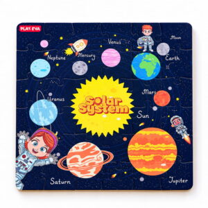 Educational and fun UV Printed Interlocking Puzzle designed for screen-free play. Made with non-toxic and child-safe materials, it includes 36 pieces and measures 12 x 12 inches. A fun activity for children to enjoy while developing concentration and problem-solving skills.