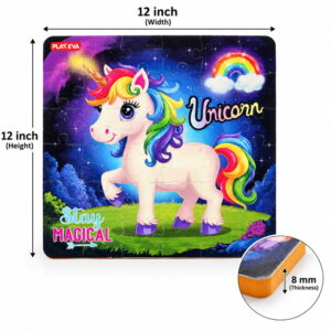 Educational and fun UV Printed Interlocking Puzzle designed for screen-free play. Made with non-toxic and child-safe materials, it includes 36 pieces and measures 12 x 12 inches. A fun activity for children to enjoy while developing concentration and problem-solving skills.