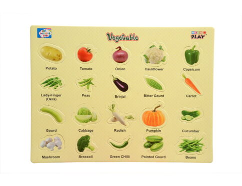 Play Eva Vegetable Learning Puzzle introduces children to common vegetables through colourful and interactive puzzle activities. The lightweight EVA foam board features simple cut-out pieces that are easy for young children to handle.