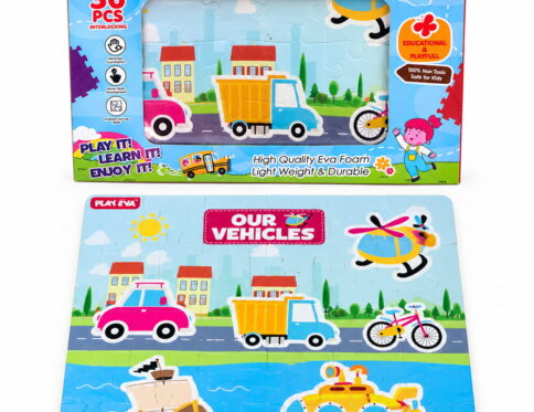 Educational and fun UV Printed Interlocking Puzzle designed for screen-free play. Made with non-toxic and child-safe materials, it includes 36 pieces and measures 12 x 12 inches. A fun activity for children to enjoy while developing concentration and problem-solving skills.