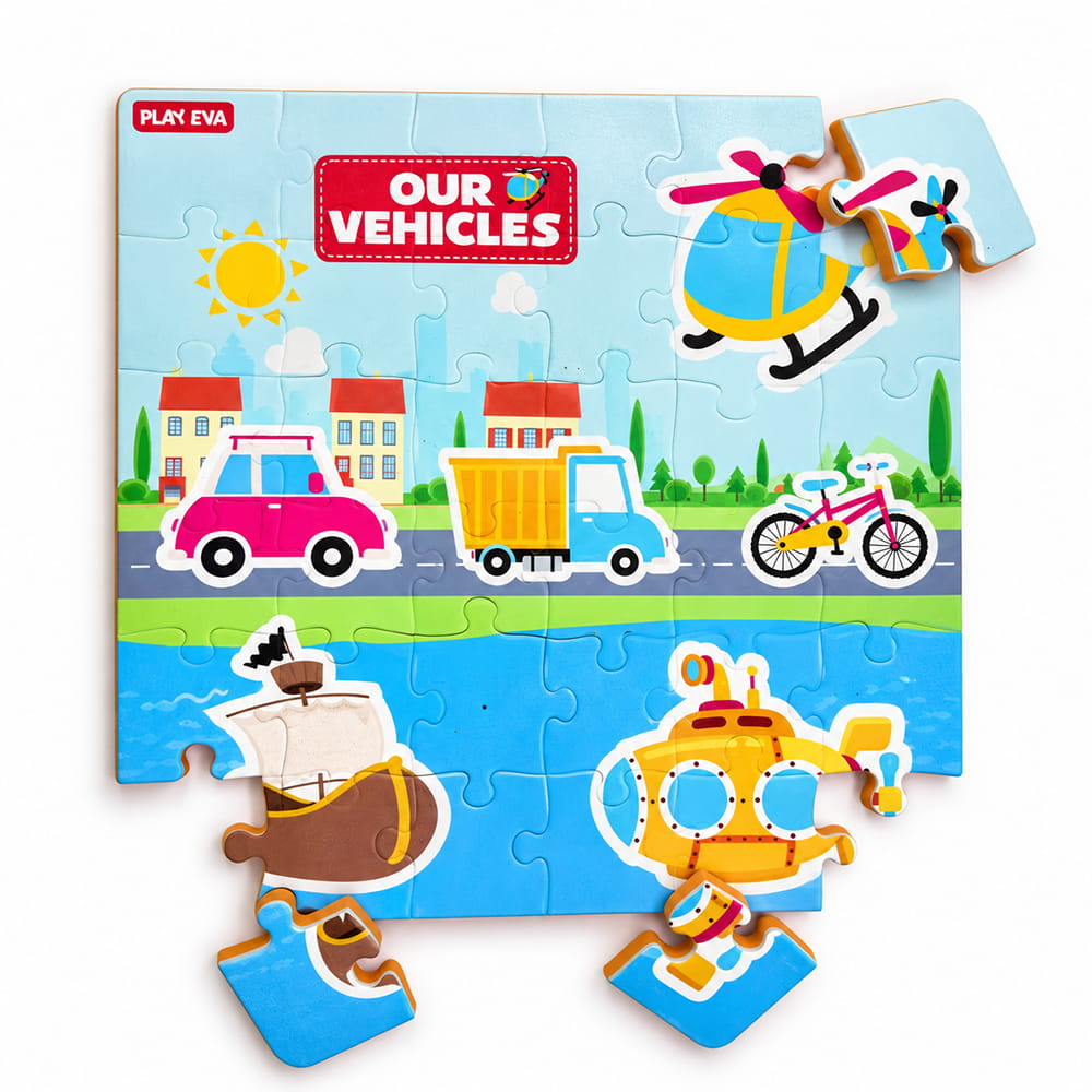 Educational and fun UV Printed Interlocking Puzzle designed for screen-free play. Made with non-toxic and child-safe materials, it includes 36 pieces and measures 12 x 12 inches. A fun activity for children to enjoy while developing concentration and problem-solving skills.