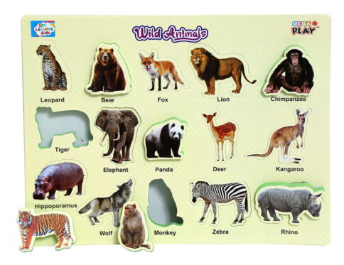 Play Eva Wild Animal Learning Puzzle gives children an interactive way to discover familiar wild animals. The EVA foam board features colourful animal designs and easy-to-handle puzzle pieces for engaging educational play.