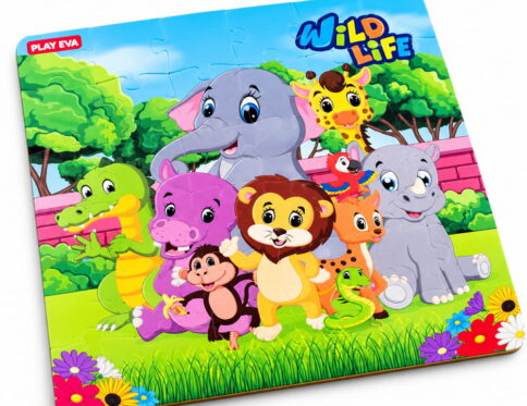 Educational and fun UV Printed Interlocking Puzzle designed for screen-free play. Made with non-toxic and child-safe materials, it includes 36 pieces and measures 12 x 12 inches. A fun activity for children to enjoy while developing concentration and problem-solving skills.
