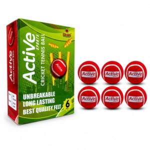 Volt Pro Active Red Cricket Tennis Balls feature a durable rubber core and premium felt covering for consistent handling and reliable performance. Suitable for practice, gully cricket, outdoor games, and matches.
