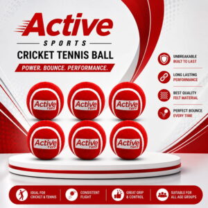 Volt Pro Active Red Cricket Tennis Balls feature a durable rubber core and premium felt covering for consistent handling and reliable performance. Suitable for practice, gully cricket, outdoor games, and matches. Volt Pro Active Red Cricket Tennis Balls feature a durable rubber core and premium felt covering for consistent handling and reliable performance. Suitable for practice, gully cricket, outdoor games, and matches.