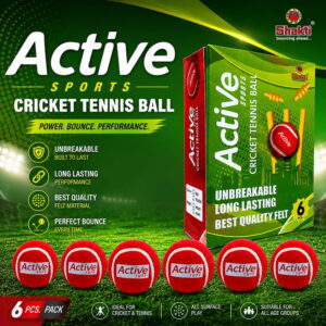 volt-pro-active-red-cricket-tennis-ball-tournament-grade-felt-ball-with-rubber-core-practice-matches-pack-of-64 Volt Pro Active Red Cricket Tennis Balls feature a durable rubber core and premium felt covering for consistent handling and reliable performance. Suitable for practice, gully cricket, outdoor games, and matches.