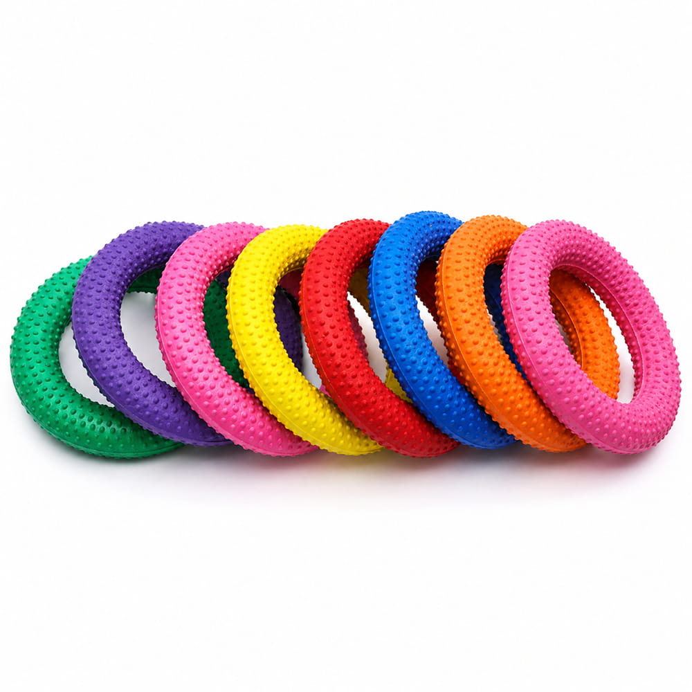 Volt Pro Dotted Rubber Tennikoit Ring is a durable and easy-to-handle outdoor sports ring designed for kids and adults. Its 6-inch size and dotted surface provide a comfortable grip and better throwing control, making it suitable for recreational games and active outdoor play. Volt Pro Dotted Rubber Tennikoit Ring is a durable and easy-to-handle outdoor sports ring designed for kids and adults. Its 6-inch size and dotted surface provide a comfortable grip and better throwing control, making it suitable for recreational games and active outdoor play.