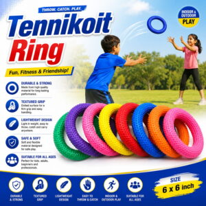 Volt Pro Dotted Rubber Tennikoit Ring is a durable and easy-to-handle outdoor sports ring designed for kids and adults. Its 6-inch size and dotted surface provide a comfortable grip and better throwing control, making it suitable for recreational games and active outdoor play. Volt Pro Dotted Rubber Tennikoit Ring is a durable and easy-to-handle outdoor sports ring designed for kids and adults. Its 6-inch size and dotted surface provide a comfortable grip and better throwing control, making it suitable for recreational games and active outdoor play.