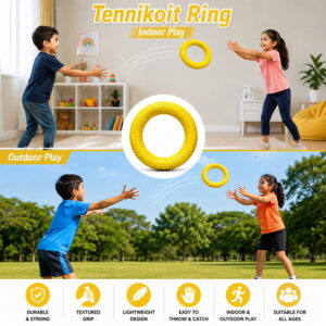 Volt Pro Dotted Rubber Tennikoit Ring is a durable and easy-to-handle outdoor sports ring designed for kids and adults. Its 6-inch size and dotted surface provide a comfortable grip and better throwing control, making it suitable for recreational games and active outdoor play. Volt Pro Dotted Rubber Tennikoit Ring is a durable and easy-to-handle outdoor sports ring designed for kids and adults. Its 6-inch size and dotted surface provide a comfortable grip and better throwing control, making it suitable for recreational games and active outdoor play.
