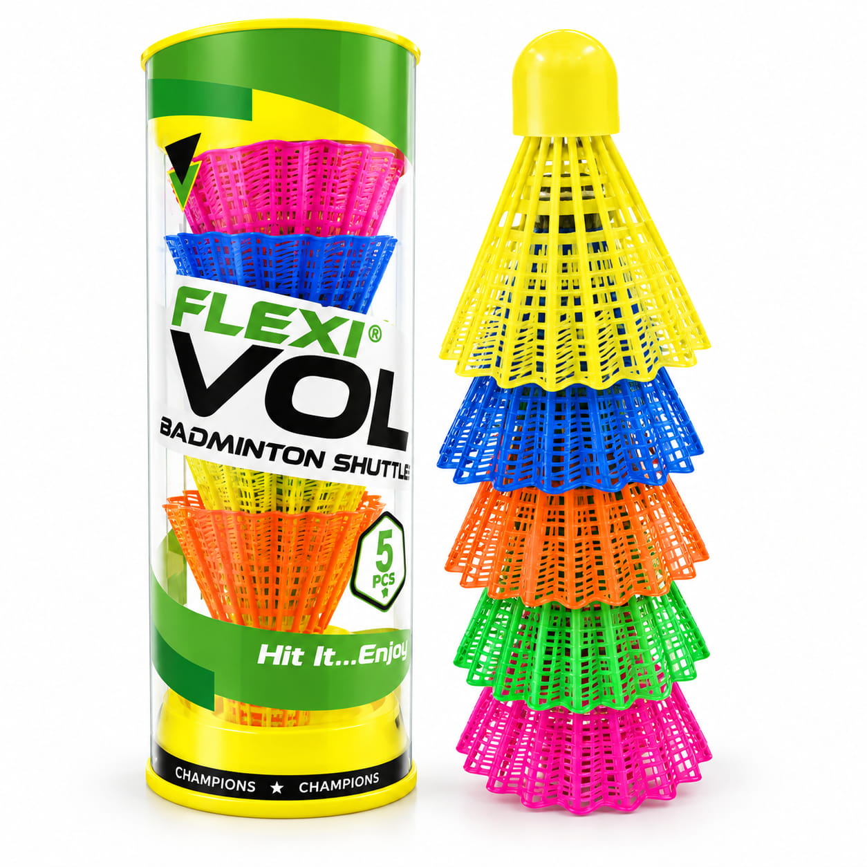 Volt Pro Flexi TPU Cork Plastic Badminton Shuttlecock is designed for reliable performance in different playing conditions. Made with a TPU cork base and durable plastic construction, it is waterproof and suitable for regular practice, training, and recreational badminton.