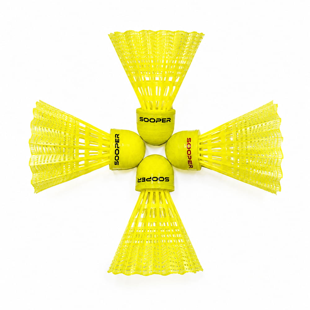 Volt Pro Green Plastic Shuttlecock features a durable nylon skirt and EVA cork base for stable flight and reliable handling. Suitable for badminton practice, training, outdoor games, and regular recreational play.