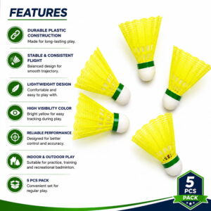 Volt Pro Green Plastic Shuttlecocks are designed for regular badminton practice, training, and recreational play. Their durable plastic construction provides reliable handling and stable flight for beginners and everyday players. Volt Pro Green Plastic Shuttlecocks are designed for regular badminton practice, training, and recreational play. Their durable plastic construction provides reliable handling and stable flight for beginners and everyday players.