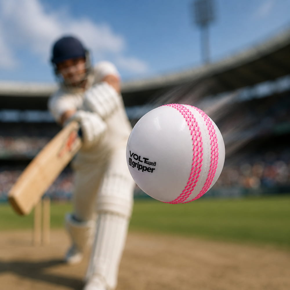Volt Pro Gripper Seam Wind Ball is designed for swing and seam bowling practice. With a lightweight 90g construction and coloured seam, it is suitable for cricket training, coaching, and recreational play.
