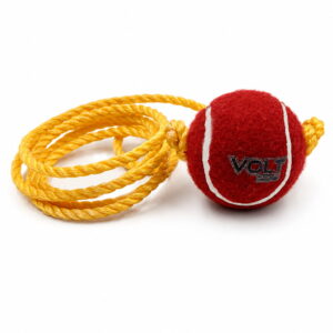 Volt Pro Hanging Cricket Practice Ball is designed for solo batting practice and cricket training. The ball comes attached with a 2.25-meter rope, allowing easy setup for convenient batting practice without needing a bowling partner. Suitable for kids, beginners, and cricket players.