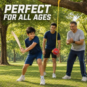 Volt Pro Hanging Cricket Practice Ball is designed for solo batting practice and cricket training. The ball comes attached with a 2.25-meter rope, allowing easy setup for convenient batting practice without needing a bowling partner. Suitable for kids, beginners, and cricket players. Volt Pro Hanging Cricket Practice Ball is designed for solo batting practice and cricket training. The ball comes attached with a 2.25-meter rope, allowing easy setup for convenient batting practice without needing a bowling partner. Suitable for kids, beginners, and cricket players.