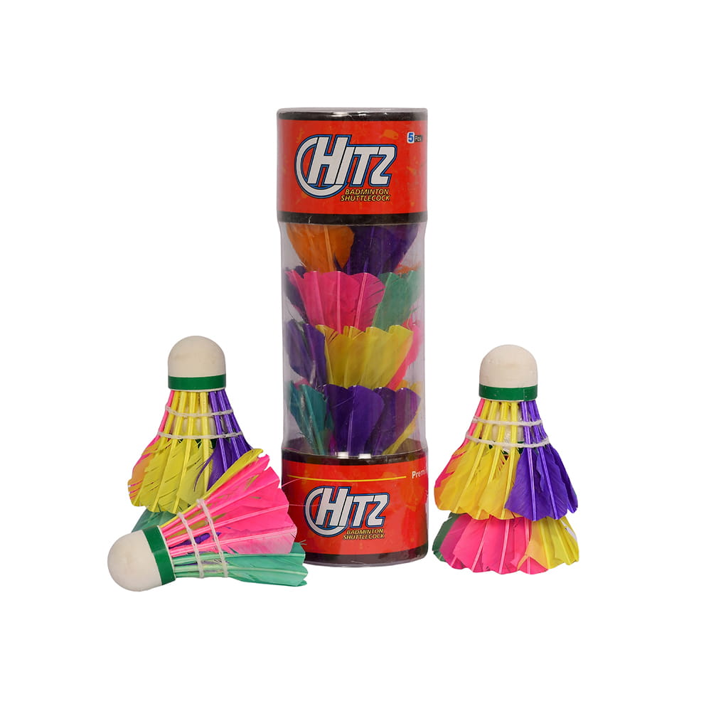Volt Pro Hitz Colour Feather Shuttlecock Pack of 5 is designed for regular badminton training, practice, and recreational play. The feather construction with EVA cork base provides a stable and consistent flight experience during gameplay. Volt Pro Hitz Colour Feather Shuttlecock Pack of 5 is designed for regular badminton training, practice, and recreational play. The feather construction with EVA cork base provides a stable and consistent flight experience during gameplay.