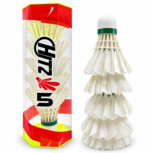 " Volt Pro Hitz White Feather Shuttlecock Pack of 5 is designed for reliable badminton practice and recreational play. With a feather construction and EVA cork base, it offers balanced handling and consistent flight. Suitable for beginners, regular players, training sessions, and outdoor practice."