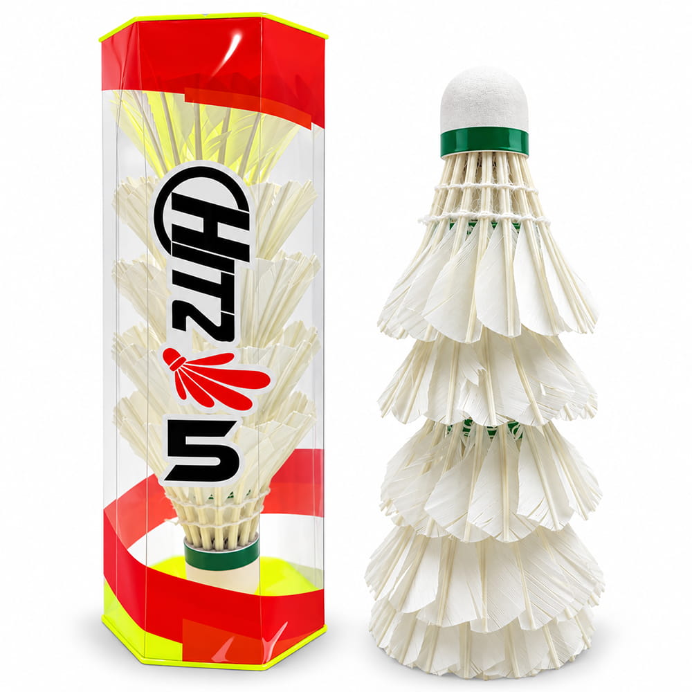 " Volt Pro Hitz White Feather Shuttlecock Pack of 5 is designed for reliable badminton practice and recreational play. With a feather construction and EVA cork base, it offers balanced handling and consistent flight. Suitable for beginners, regular players, training sessions, and outdoor practice." " Volt Pro Hitz White Feather Shuttlecock Pack of 5 is designed for reliable badminton practice and recreational play. With a feather construction and EVA cork base, it offers balanced handling and consistent flight. Suitable for beginners, regular players, training sessions, and outdoor practice."