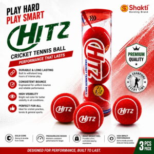 Volt Pro Hitz Cricket Tennis Balls feature a heavy-weight design with superior grade felt and a durable rubber core. Designed for better control and consistent performance during cricket practice, training, and matches.