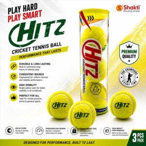 Volt Pro Hitz Cricket Tennis Balls feature a heavy-weight design with superior grade felt and a durable rubber core. Designed for better control and consistent performance during cricket practice, training, and matches.