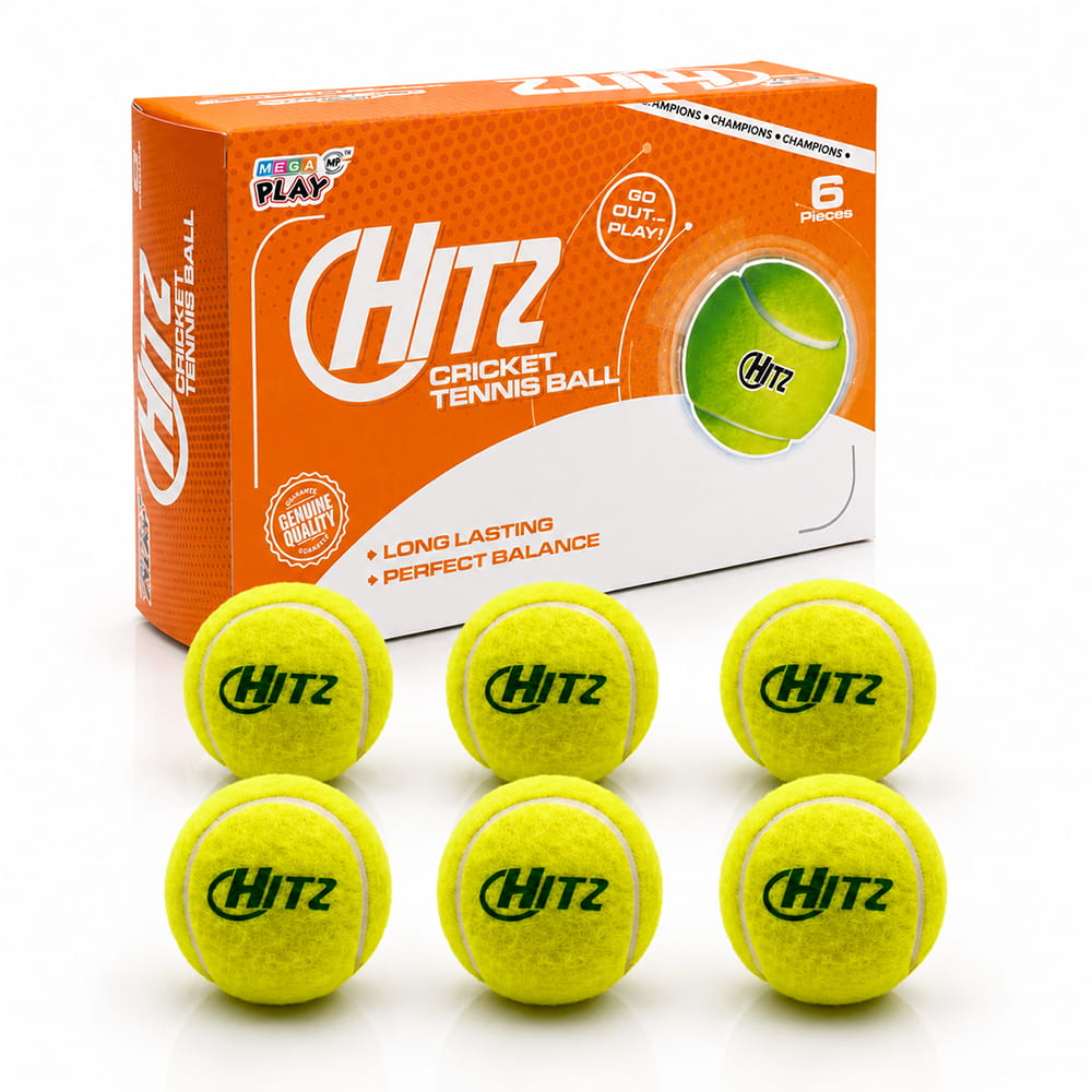 Volt Pro Hitz Yellow Cricket Tennis Ball Pack of 6 is designed for players looking for a heavy-weight practice ball with a durable felt covering and strong rubber core. Suitable for cricket practice, training, batting, bowling, and matches.