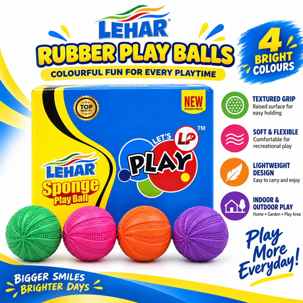 Volt Pro Lehar Sponge Rubber Ball is a premium quality ball designed for kids, recreational games, practice, and active play. With a compact 2.5-inch size and sponge rubber construction, it is easy to handle and suitable for indoor and outdoor activities. Volt Pro Lehar Sponge Rubber Ball is a premium quality ball designed for kids, recreational games, practice, and active play. With a compact 2.5-inch size and sponge rubber construction, it is easy to handle and suitable for indoor and outdoor activities.