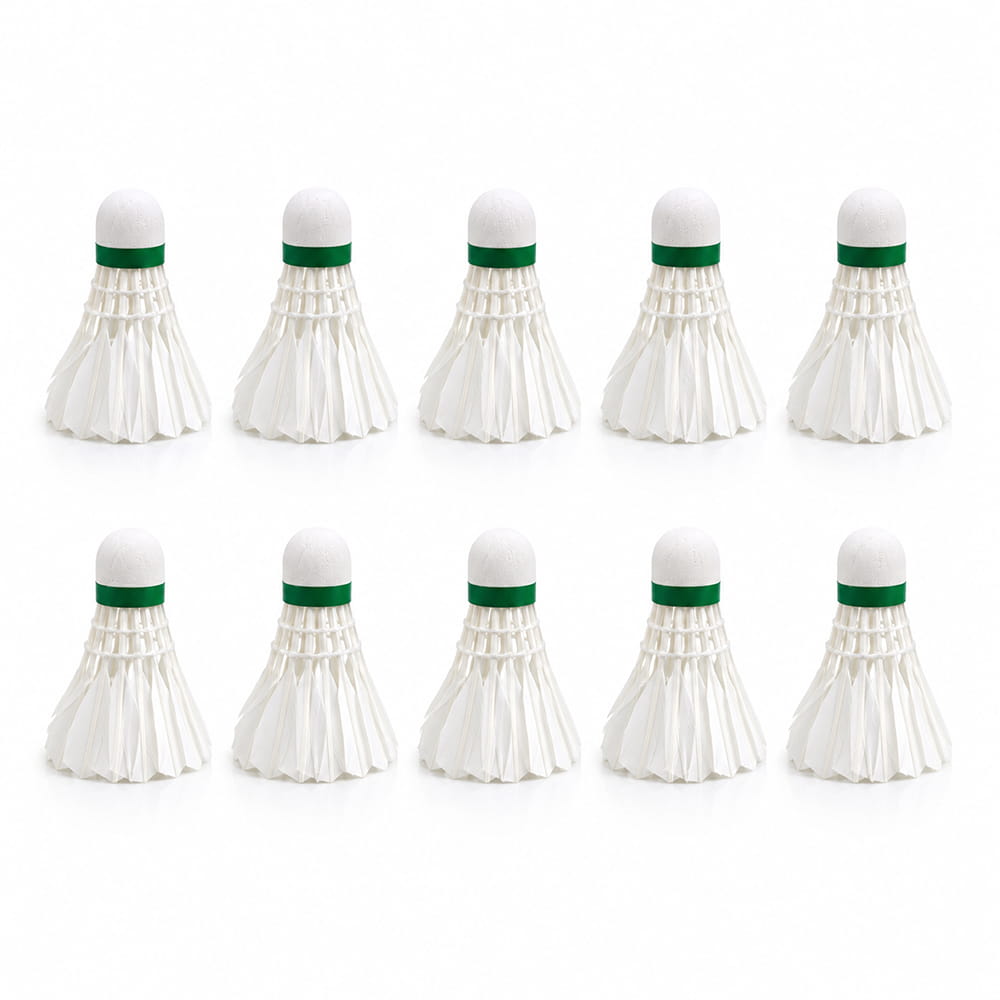 Volt Pro Maxx Feather Shuttlecock is designed for regular badminton training, practice sessions, and recreational play. It offers stable flight and reliable performance, making it suitable for beginners and regular players. Pack of 10 shuttlecocks.