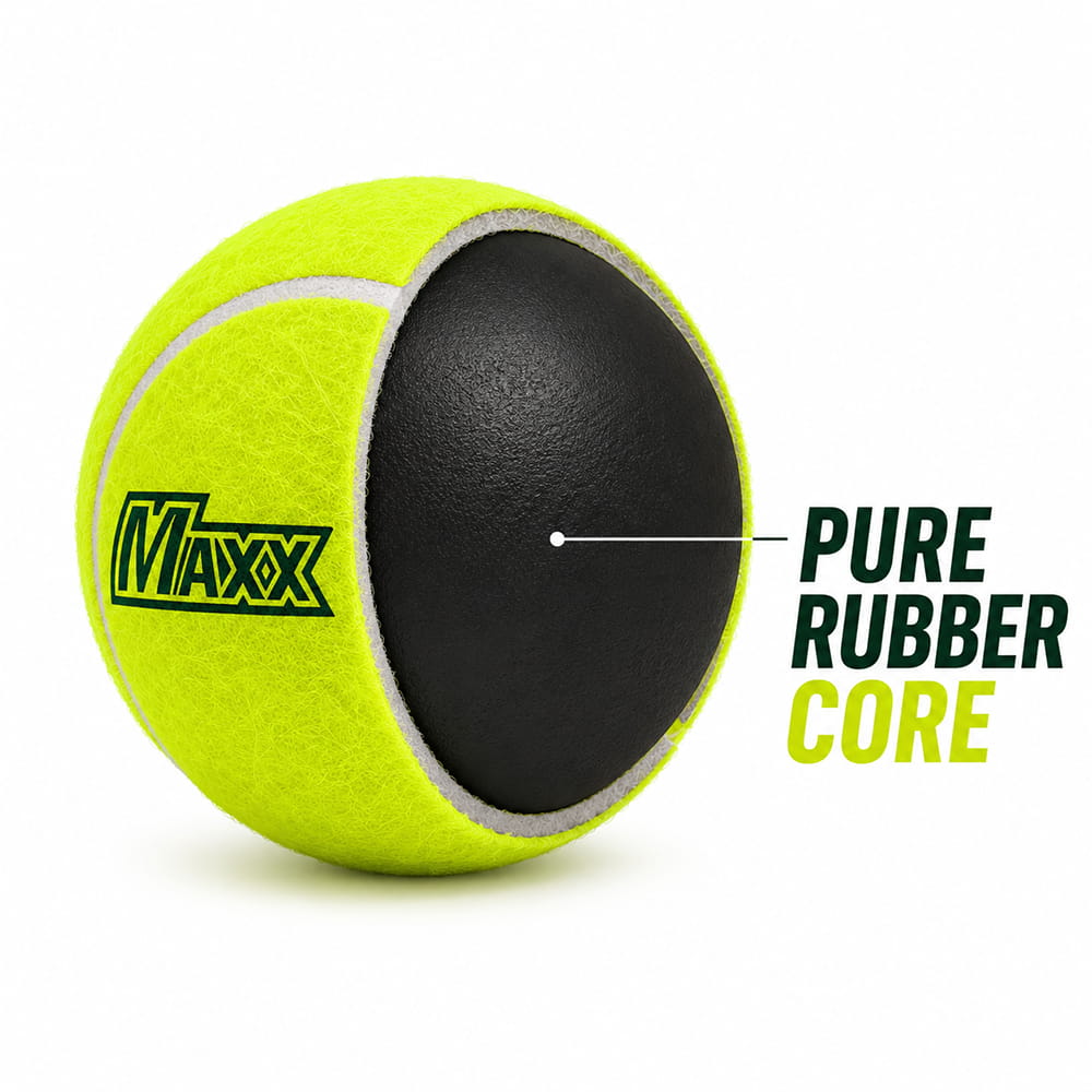 Volt Pro Maxx Yellow Cricket Tennis Ball features a lightweight construction, durable felt surface, and strong rubber core. Designed for easy handling and consistent performance during cricket practice, training, and outdoor matches.
