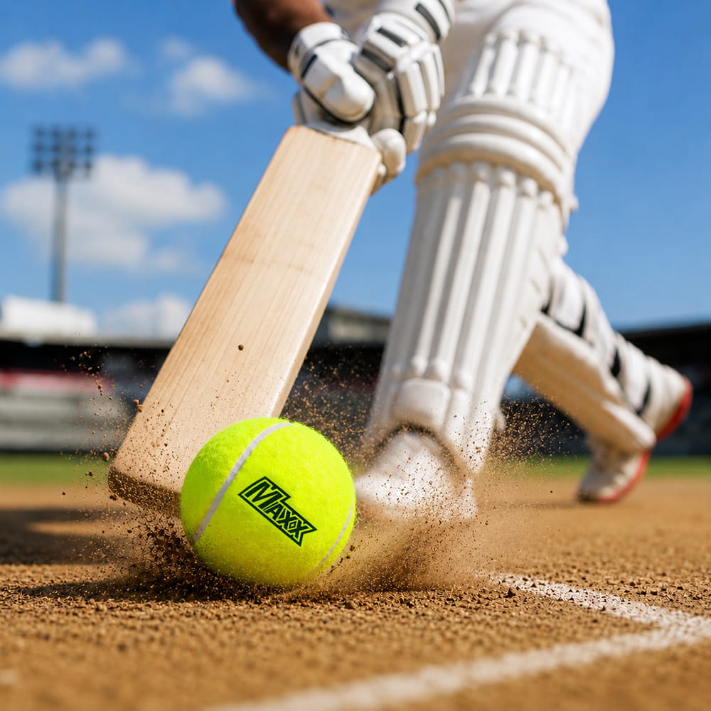 Volt Pro Maxx Yellow Cricket Tennis Ball features a lightweight construction, durable felt surface, and strong rubber core. Designed for easy handling and consistent performance during cricket practice, training, and outdoor matches.
