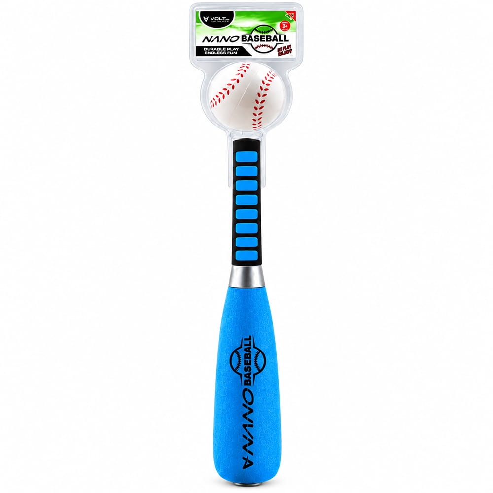 Volt Pro Nano Baseball Set includes a 22-inch bat and a 2.5-inch soft ball, designed for fun and active play. The comfortable grip and soft, safe material make it easy to handle for kids. Suitable for indoor and outdoor games, practice, and family fun.