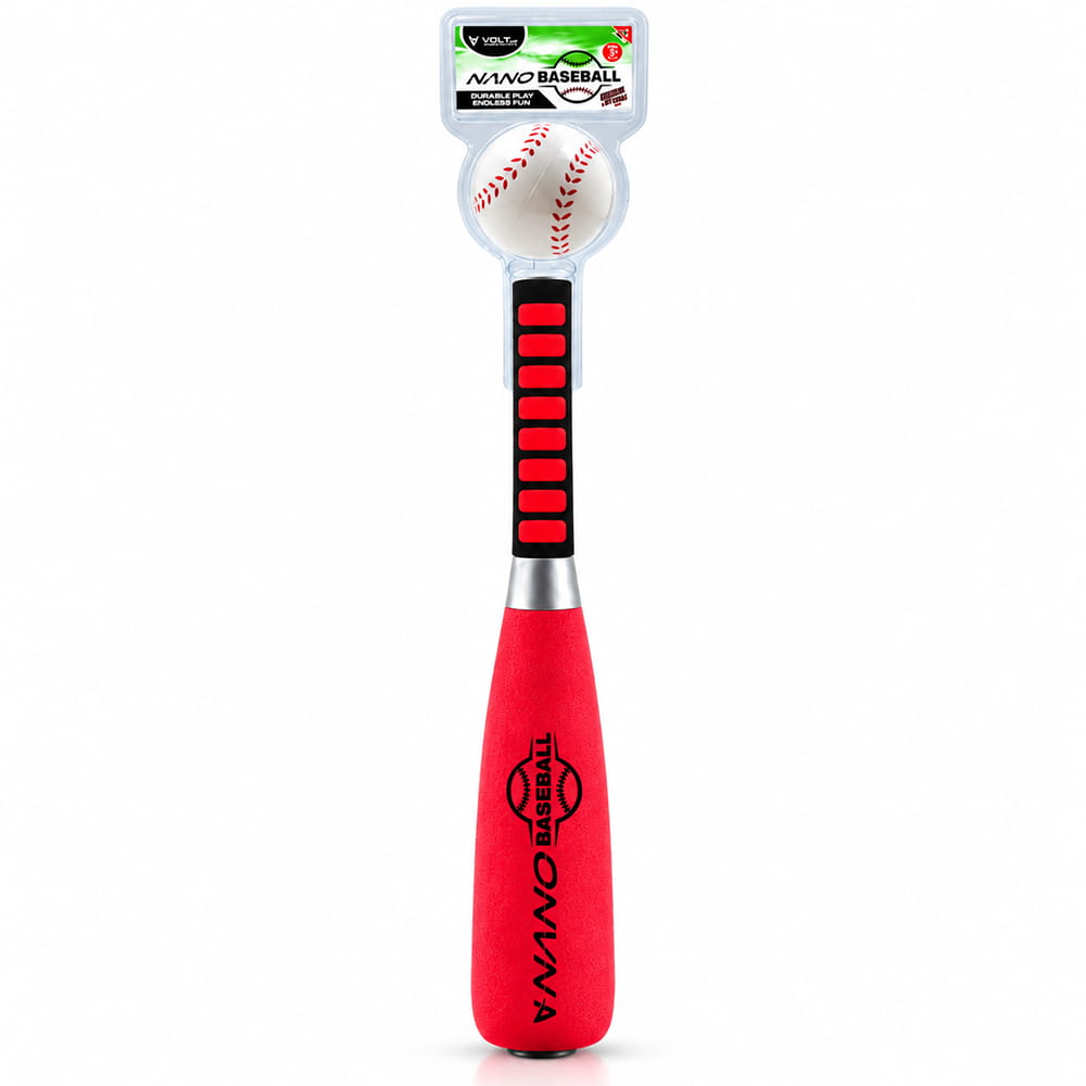 Volt Pro Nano Baseball Set includes a 22-inch bat and a 2.5-inch soft ball, designed for fun and active play. The comfortable grip and soft, safe material make it easy to handle for kids. Suitable for indoor and outdoor games, practice, and family fun.