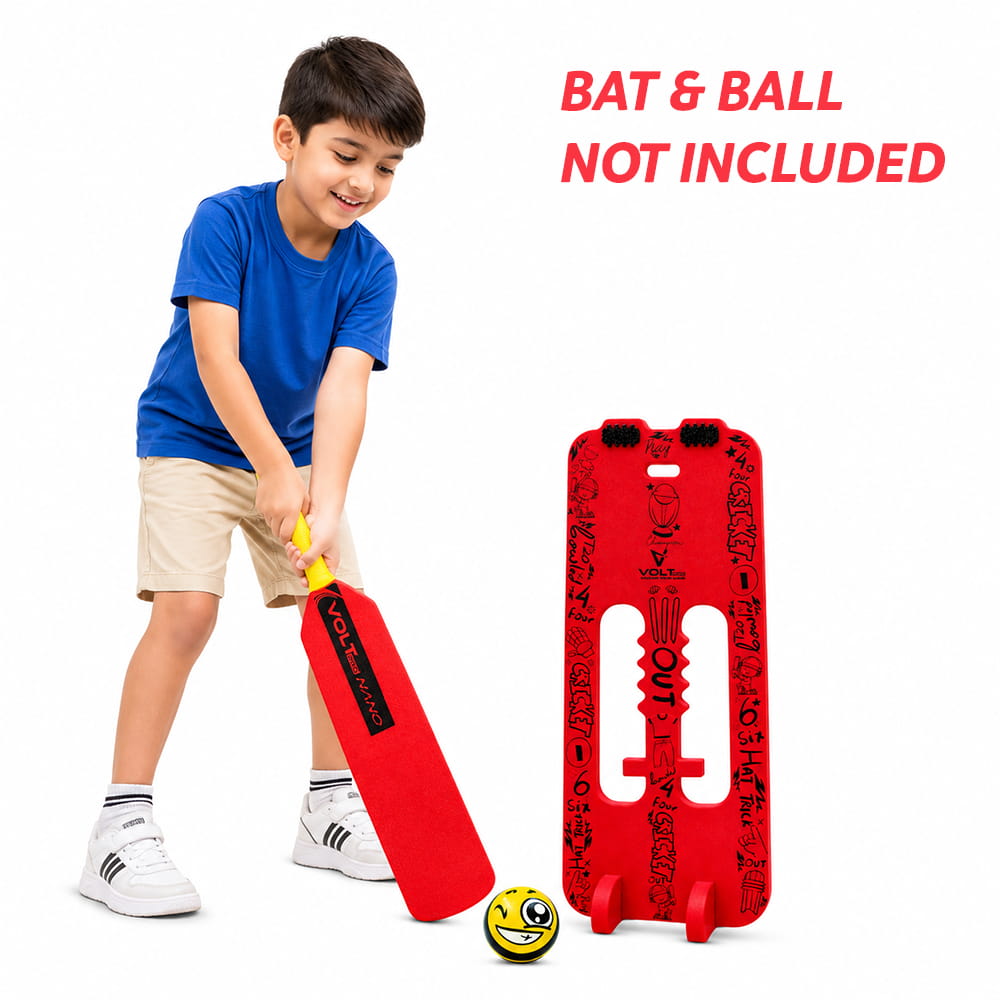 Volt Pro Nano Cricket Wicket is designed for kids' cricket practice and fun recreational games. Its compact and easy-to-handle design makes it suitable for batting, bowling, and target practice at home or outdoors.
