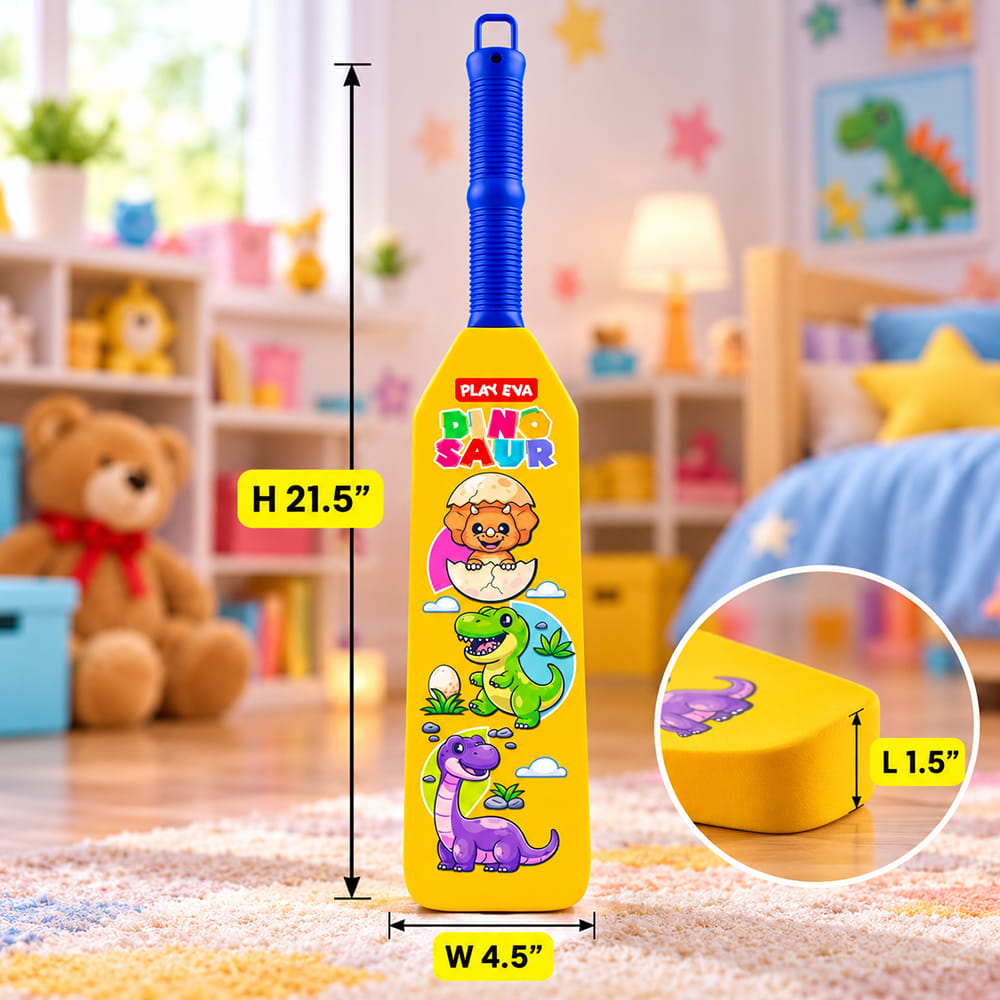 Volt Pro Nano EVA Cricket Bat with PU Ball is a fun and lightweight cricket set designed for kids. The bat measures 55 cm in height and 11 cm in width, making it easy to handle for beginners. The soft EVA bat and PU ball are suitable for indoor and outdoor play. Volt Pro Nano EVA Cricket Bat with PU Ball is a fun and lightweight cricket set designed for kids. The bat measures 55 cm in height and 11 cm in width, making it easy to handle for beginners. The soft EVA bat and PU ball are suitable for indoor and outdoor play.