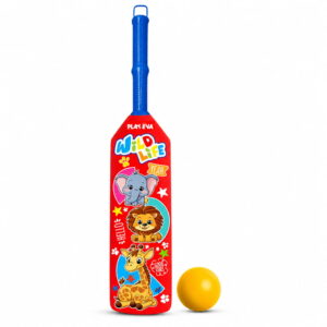 Volt Pro Nano EVA Cricket Bat with PU Ball is a fun and lightweight cricket set designed for kids. The bat measures 55 cm in height and 11 cm in width, making it easy to handle for beginners. The soft EVA bat and PU ball are suitable for indoor and outdoor play.