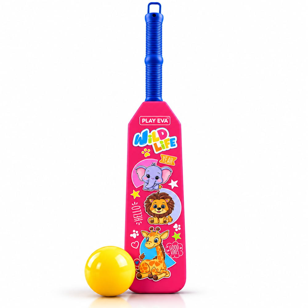 Volt Pro Nano EVA Cricket Bat with PU Ball is a fun and lightweight cricket set designed for kids. The bat measures 55 cm in height and 11 cm in width, making it easy to handle for beginners. The soft EVA bat and PU ball are suitable for indoor and outdoor play. Volt Pro Nano EVA Cricket Bat with PU Ball is a fun and lightweight cricket set designed for kids. The bat measures 55 cm in height and 11 cm in width, making it easy to handle for beginners. The soft EVA bat and PU ball are suitable for indoor and outdoor play.