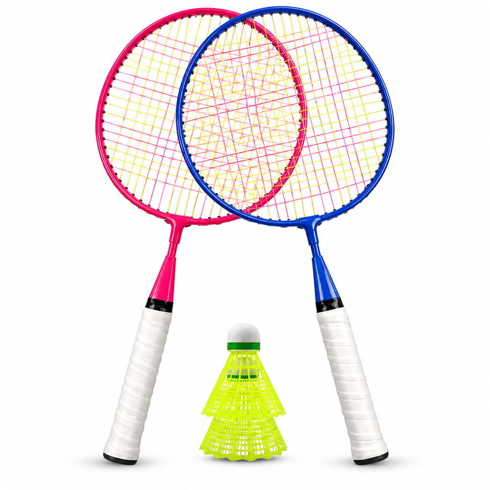 Volt Pro Nano Fly Badminton Racket Set includes 2 lightweight badminton rackets and 2 plastic shuttlecocks, making it suitable for beginners, kids, and casual players. The strong iron body offers durability, while the lightweight design provides comfortable handling for practice and recreational play. Volt Pro Nano Fly Badminton Racket Set includes 2 lightweight badminton rackets and 2 plastic shuttlecocks, making it suitable for beginners, kids, and casual players. The strong iron body offers durability, while the lightweight design provides comfortable handling for practice and recreational play.