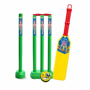 Volt Pro Nano Plastic Cricket Set is a fun and complete cricket game set for kids. It includes 1 plastic bat, 4 wickets, 2 wicket holders, and 1 soft ball for easy and enjoyable cricket play.