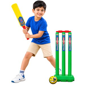 Volt Pro Nano Plastic Cricket Set is a fun and complete cricket game set for kids. It includes 1 plastic bat, 4 wickets, 2 wicket holders, and 1 soft ball for easy and enjoyable cricket play. Volt Pro Nano Plastic Cricket Set is a fun and complete cricket game set for kids. It includes 1 plastic bat, 4 wickets, 2 wicket holders, and 1 soft ball for easy and enjoyable cricket play.