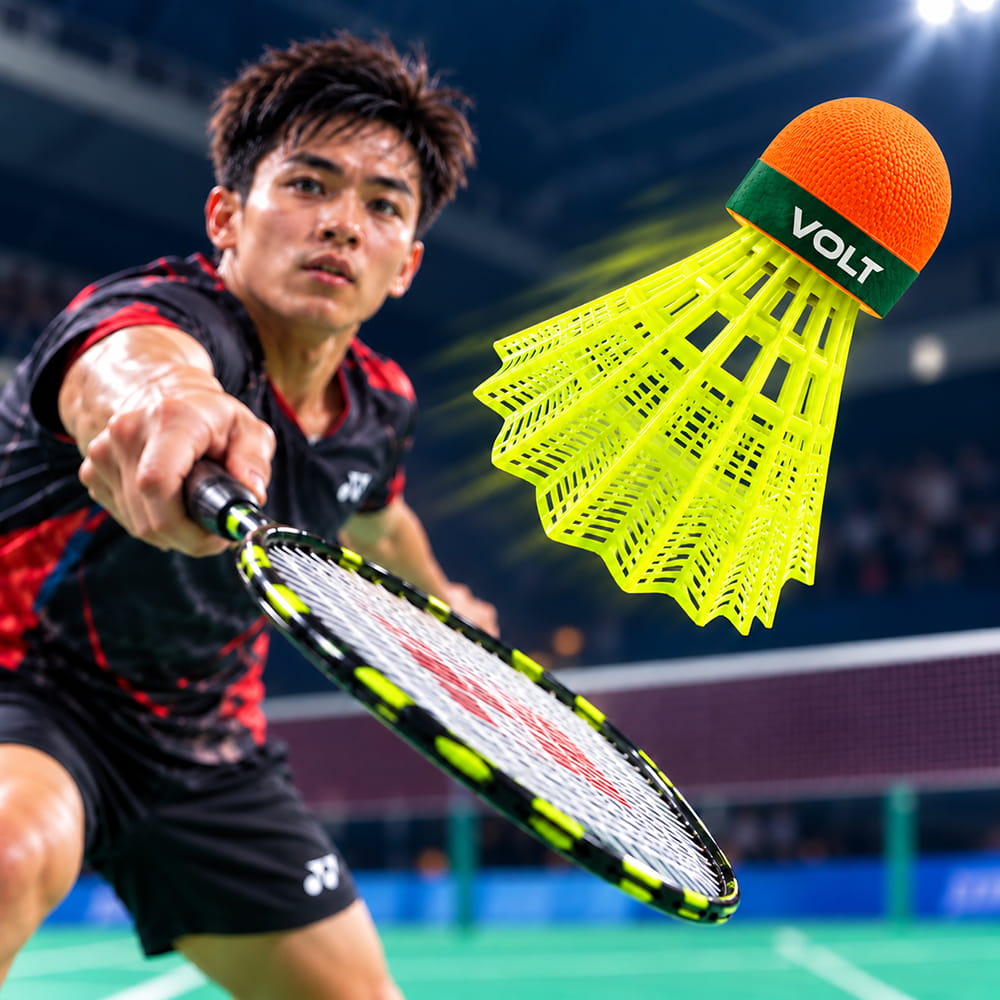 Volt Pro Neon Ultra EVA Cock Plastic Green Shuttlecock Pack of 10 is designed for regular badminton practice and recreational play. It features a durable plastic skirt with an EVA cork base for reliable handling and consistent flight. Suitable for training, beginners, and outdoor play. Volt Pro Neon Ultra EVA Cock Plastic Green Shuttlecock Pack of 10 is designed for regular badminton practice and recreational play. It features a durable plastic skirt with an EVA cork base for reliable handling and consistent flight. Suitable for training, beginners, and outdoor play.
