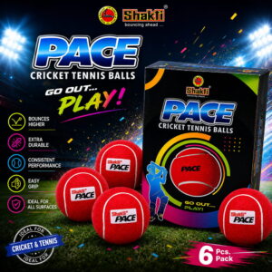 Volt Pro Pace Red Cricket Tennis Balls are designed with a durable rubber core for reliable performance, consistent bounce, and comfortable handling. Ideal for cricket practice, training, outdoor games, and matches.
