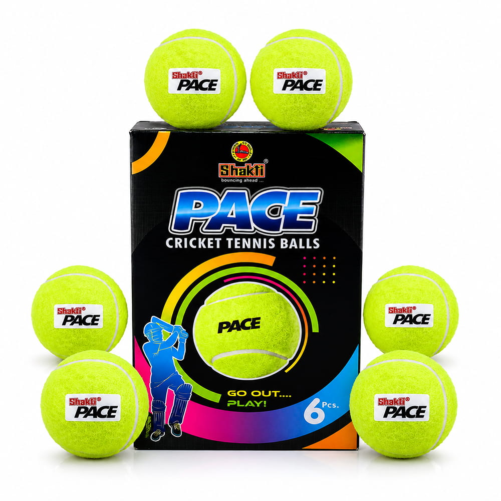 Volt Pro Pace Yellow Cricket Tennis Ball Match Grade Rubber Core Ball Practice & Outdoor Cricket Pack of 6