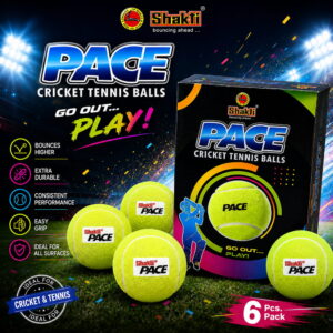 Volt Pro Pace Yellow Cricket Tennis Ball Match Grade Rubber Core Ball Practice & Outdoor Cricket Pack of 6