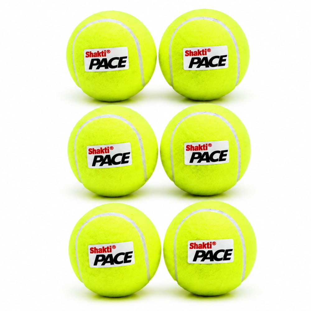 Volt Pro Pace Yellow Cricket Tennis Ball Match Grade Rubber Core Ball Practice & Outdoor Cricket Pack of 6