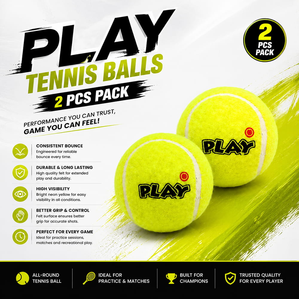 Volt Pro Play Yellow Cricket Tennis Balls are lightweight economy-grade balls designed for cricket practice and recreational play. The 2.5-inch size provides easy handling for batting, bowling, catching, and training.