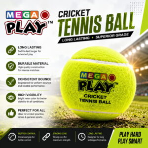Volt Pro Play Yellow Cricket Tennis Balls are lightweight economy-grade balls designed for regular cricket practice and recreational play. The 2.5-inch size makes them easy to handle for batting, bowling, and training activities. Volt Pro Play Yellow Cricket Tennis Balls are lightweight economy-grade balls designed for regular cricket practice and recreational play. The 2.5-inch size makes them easy to handle for batting, bowling, and training activities.