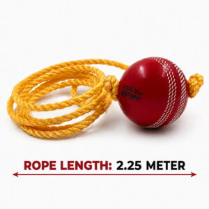Volt Pro PVC Hanging Cricket Practice Ball is designed for solo batting practice and cricket training. The PVC ball comes attached with a 2.25-meter hanging rope, allowing easy setup for batting practice without needing a bowling partner. Suitable for kids, beginners, and cricket players. Volt Pro PVC Hanging Cricket Practice Ball is designed for solo batting practice and cricket training. The PVC ball comes attached with a 2.25-meter hanging rope, allowing easy setup for batting practice without needing a bowling partner. Suitable for kids, beginners, and cricket players.