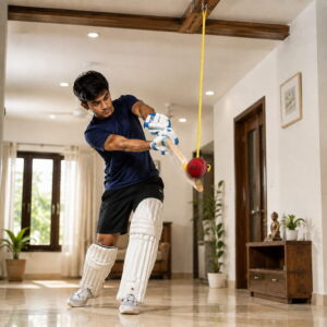 Volt Pro PVC Hanging Cricket Practice Ball is designed for solo batting practice and cricket training. The PVC ball comes attached with a 2.25-meter hanging rope, allowing easy setup for batting practice without needing a bowling partner. Suitable for kids, beginners, and cricket players. Volt Pro PVC Hanging Cricket Practice Ball is designed for solo batting practice and cricket training. The PVC ball comes attached with a 2.25-meter hanging rope, allowing easy setup for batting practice without needing a bowling partner. Suitable for kids, beginners, and cricket players.